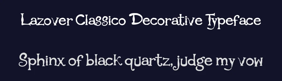 Lazover Classico Decorative Typeface by Mei Suseno — Decorative Font — thumbnail 2