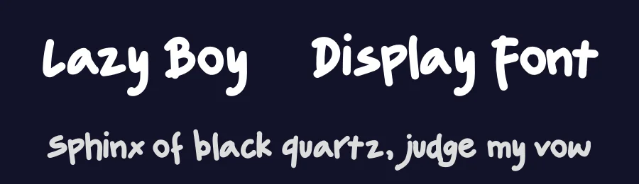 Lazy Boy – Display Font by ReyreyBlue — Script Handwritten Font — thumbnail 2