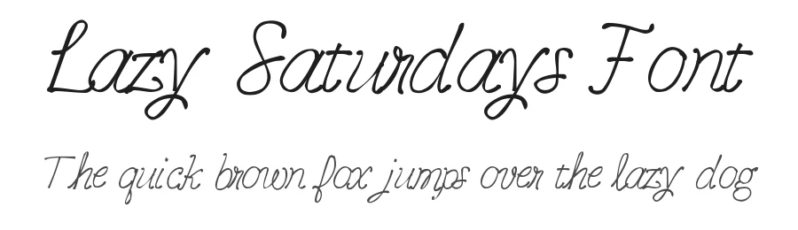 Lazy Saturdays Font by Monkey Roodles Fonts — Script Handwritten Font
