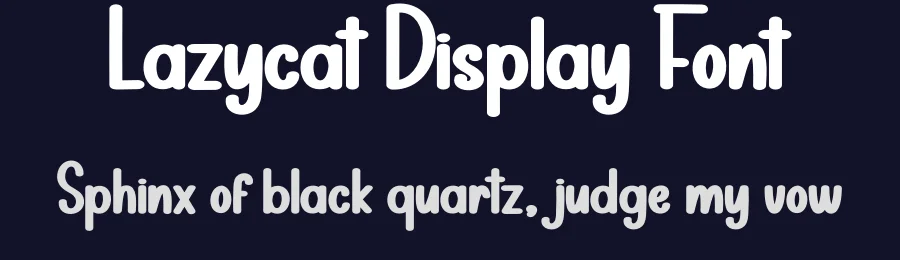 Lazycat Display Font by creativeletter — Display Font — thumbnail 2