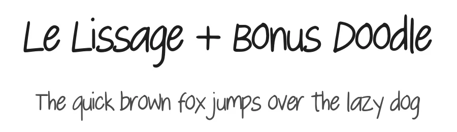Le Lissage + Bonus Doodle by kamigawi — Sans Serif Font