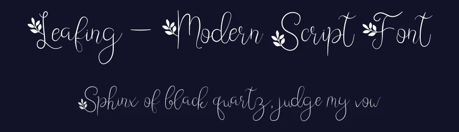 Leafing – Modern Script Font by illushvara — Script Handwritten Font — thumbnail 2