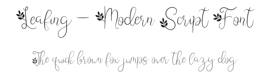 Leafing – Modern Script Font by illushvara — Script Handwritten Font