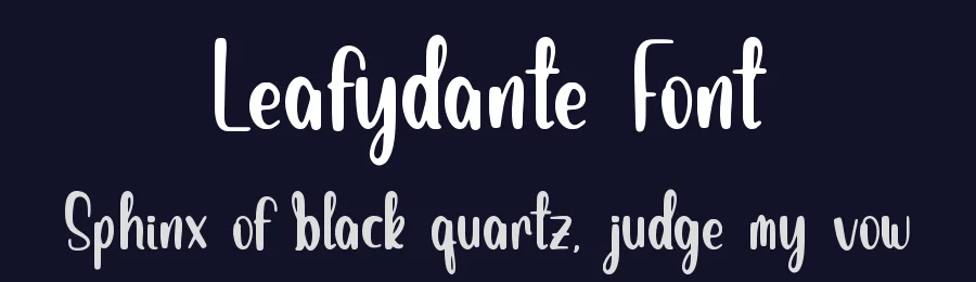 Leafydante Font by qwrtype — Script Handwritten Font — thumbnail 2