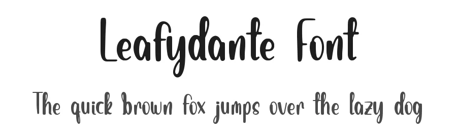 Leafydante Font by qwrtype — Script Handwritten Font