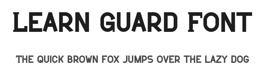 Learn Guard Font by MasyafiStudio — Decorative Font