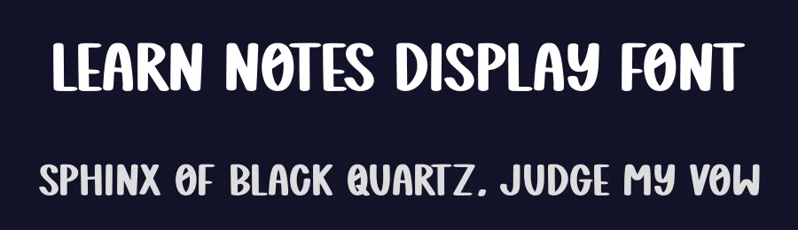 Learn Notes Display Font by Craftedtype — Decorative Font — thumbnail 2