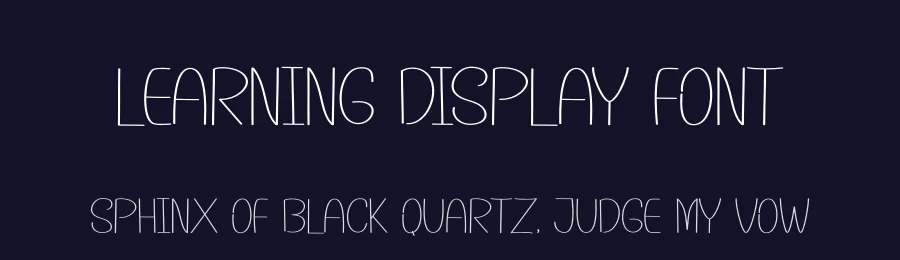 Learning Display Font by andikastudio — Display Font — thumbnail 2