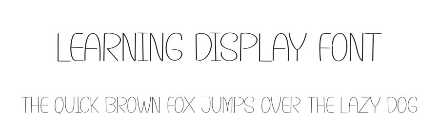Learning Display Font by andikastudio — Display Font