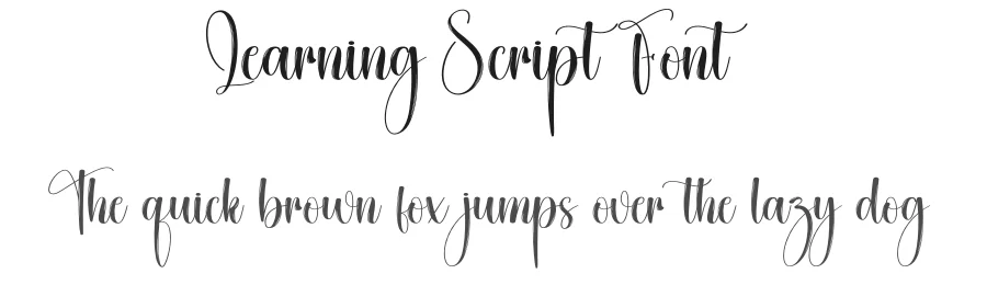 Learning Script Font by creativeletter — Script Handwritten Font