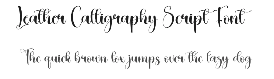 Leather Calligraphy Script Font by creativeletter — Script Handwritten Font
