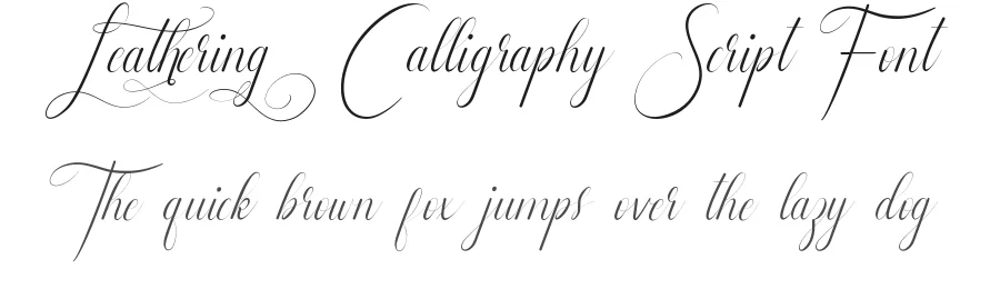 Leathering Calligraphy Script Font by CalligraphyFonts.net — Script Handwritten Font