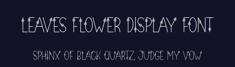Leaves Flower Display Font by creativeletter — Display Font — thumbnail 2