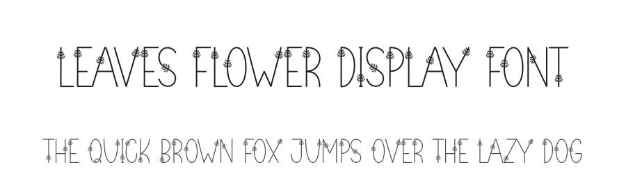Leaves Flower Display Font by creativeletter — Display Font