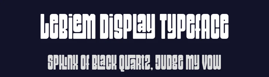 Lebiem Display Typeface by ari — Decorative Font — thumbnail 2