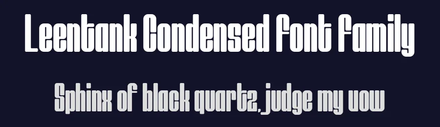 Leentank Condensed Font Family by Julpik Artworks — Decorative Font — thumbnail 2