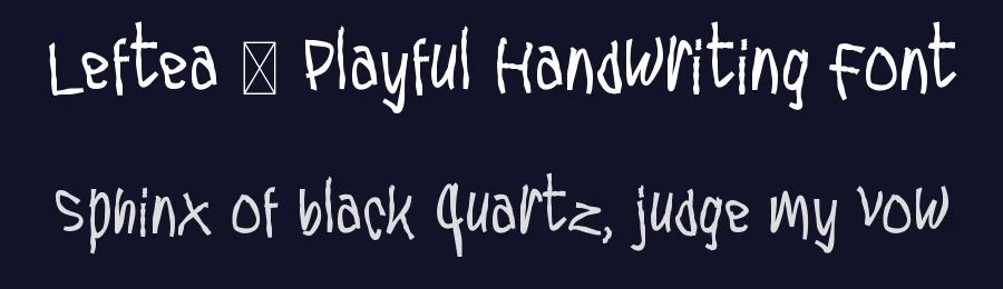 Leftea — Playful Handwriting Font by Rautan — Script Handwritten Font — thumbnail 2