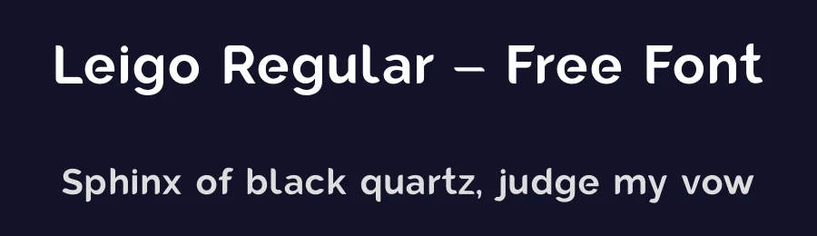 Leigo Regular – Free Font by Ricardo Medina — Display Font — thumbnail 2