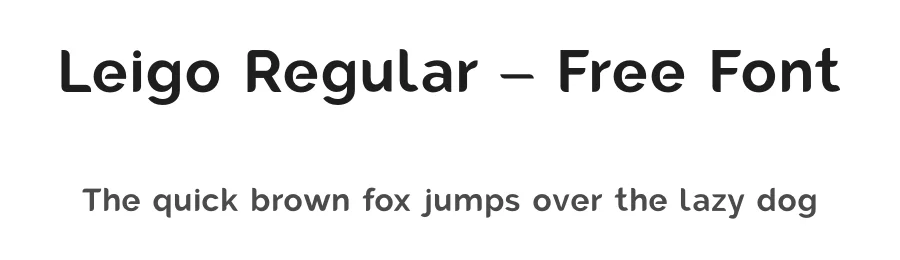 Leigo Regular – Free Font by Ricardo Medina — Display Font