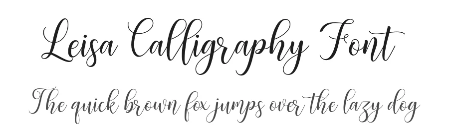 Leisa Calligraphy Font by Amarlettering — Script Handwritten Font