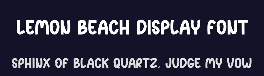 Lemon Beach Display Font by creativeletter — Display Font — thumbnail 2