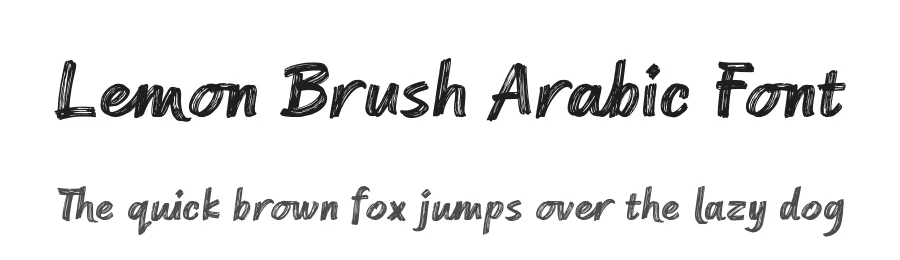 Lemon Brush Arabic Font by namelatype — Display Font