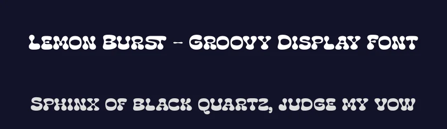 Lemon Burst – Groovy Display Font by timelesstype.co — Display Font — thumbnail 2