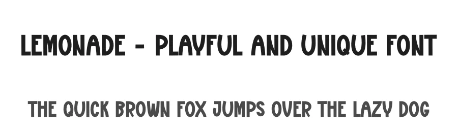 Lemonade – Playful And Unique Font by andikastudio — Display Font