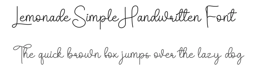 Lemonade Simple Handwritten Font by andikastudio — Script Handwritten Font