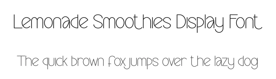 Lemonade Smoothies Display Font by creativeletter — Display Font