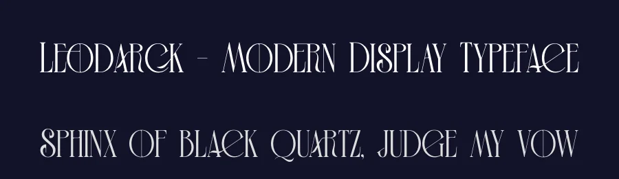 Leodarck – Modern Display Typeface by timelesstype.co — Display Font — thumbnail 2