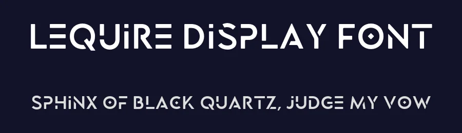 Lequire Display Font by Sarid Ezra — Display Font — thumbnail 2