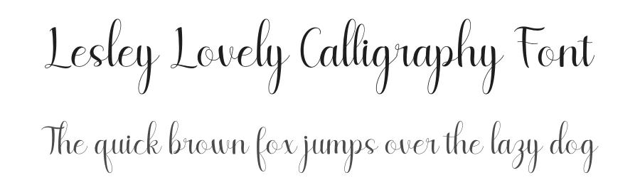 Lesley Lovely Calligraphy Font by letterenastudios — Script Handwritten Font