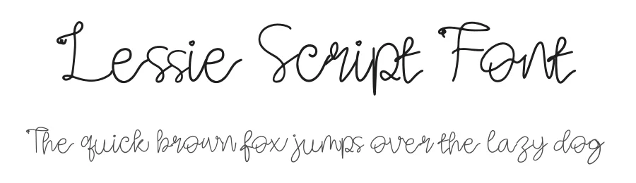 Lessie Script Font by Dhabee — Script Handwritten Font