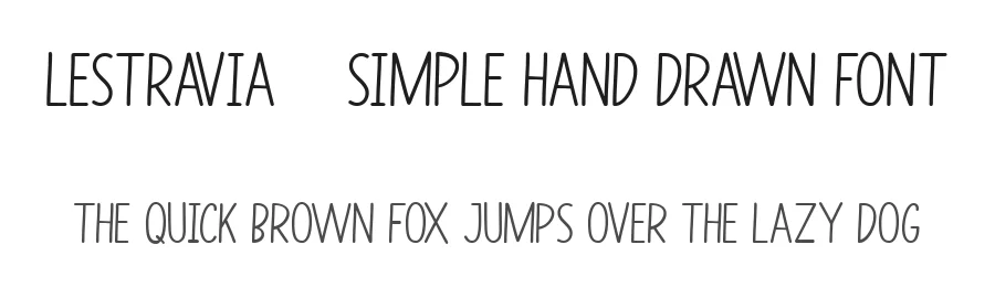 Lestravia – Simple Hand Drawn Font by FlawlessAndCo — Decorative Font