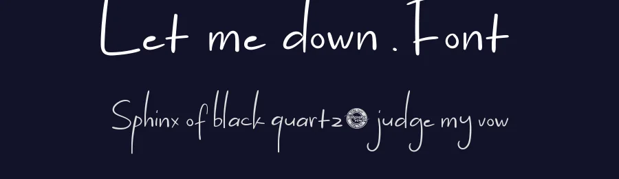 Let Me Down Font by CalligraphyFonts.net — Script Handwritten Font — thumbnail 2