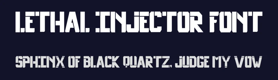 Lethal Injector Font by Lea — Display Font — thumbnail 2