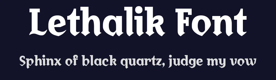 Lethalik Font by Drizy — Blackletter Font — thumbnail 2
