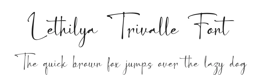 Lethilya Trivalle Font by Denustudios — Script Handwritten Font