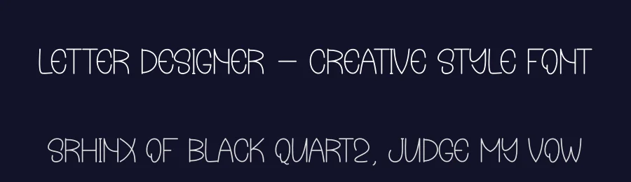 Letter Designer – Creative Style Font by andikastudio — Display Font — thumbnail 2