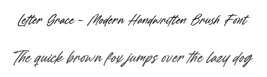 Letter Grace – Modern Handwritten Brush Font by letterenastudios — Script Handwritten Font