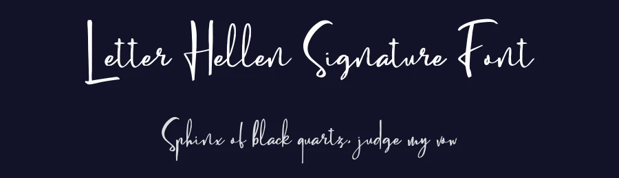 Letter Hellen Signature Font by Garisman Std — Script Handwritten Font — thumbnail 2