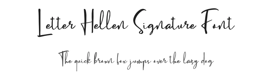Letter Hellen Signature Font by Garisman Std — Script Handwritten Font