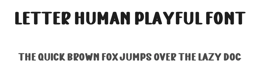 Letter Human Playful Font by freshtypeink — Display Font
