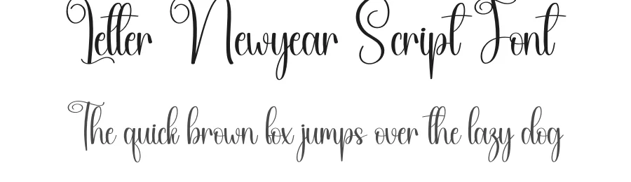 Letter Newyear Script Font by andikastudio — Script Handwritten Font