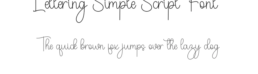 Lettering Simple Script Font by freshtypeink — Script Handwritten Font