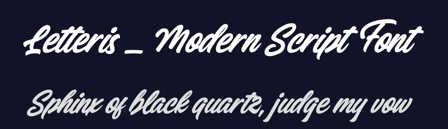 Letteris – Modern Script Font by [email protected] — Script Handwritten Font — thumbnail 2