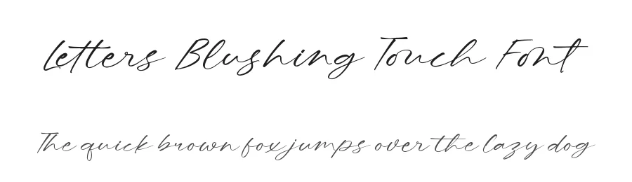 Letters Blushing Touch Font by letterenastudios — Script Handwritten Font