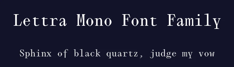 Lettra Mono Font Family by Pangram Pangram — Serif Font — thumbnail 2