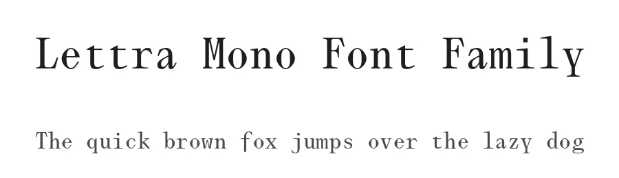 Lettra Mono Font Family by Pangram Pangram — Serif Font